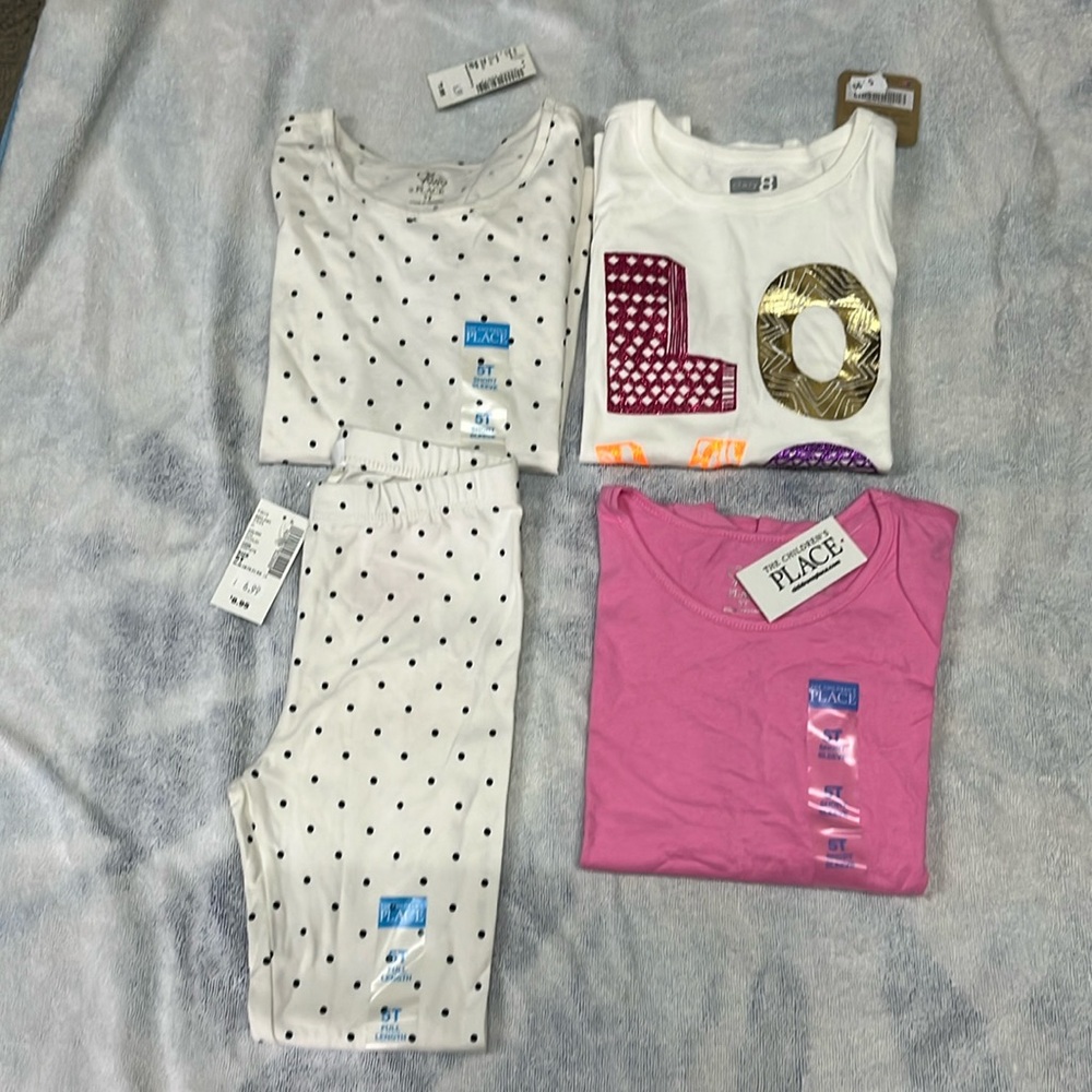 Girls 5T NWT bundle- 3 tops, 1 legging